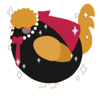A sable and orange chicken