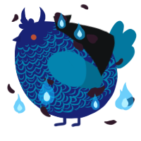 A navy and sea chicken with a double-lace pattern