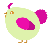 A apple and fuchsia chicken