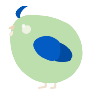 A gluppy and ultramarine chicken
