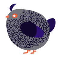 A ash and apple chicken with a double-lace pattern