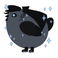 A grey and sable chicken with a neck-band pattern