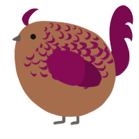 A brown and wine chicken with a half-lace pattern
