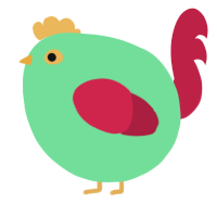 A spring and crimson chicken