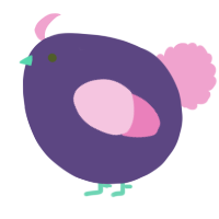 A overcast and pink chicken