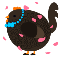 A mist chicken with a double-lace pattern
