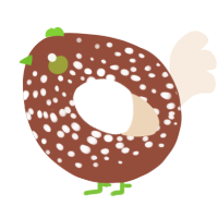 A russet and cream chicken with a speckle pattern