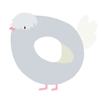 A mist and white chicken
