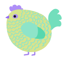 A lemon and mint chicken with a lace pattern