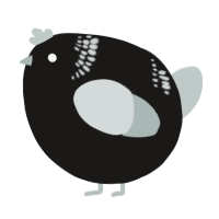 A sable and silver chicken with a neck-band pattern
