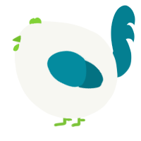 A white and sea chicken