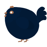 A tumblr chicken with a head pattern