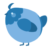 A aqua and sea chicken with a head pattern