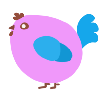 A lavender and sky chicken