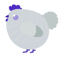 A mist and silver chicken with a bar pattern