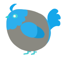 A ash and sky chicken with a head pattern