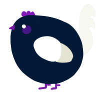 A tumblr and white chicken