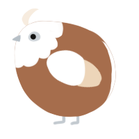 A brown and cream chicken with a head pattern