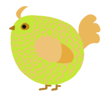 A lime and honey chicken with a lace pattern