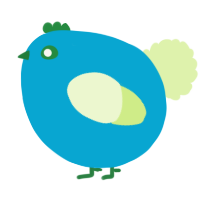 A cerulean and apple chicken