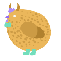 A honey and gold chicken with a speckle pattern