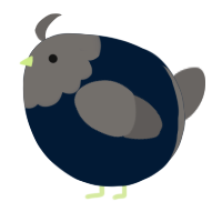 A tumblr and grey chicken with a head pattern