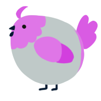 A silver and orchid chicken with a head pattern