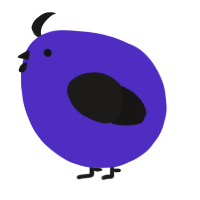 A indigo and sable chicken