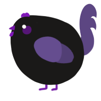 A sable and overcast chicken