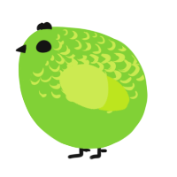 A grass and lime chicken with a half-lace pattern