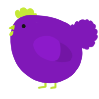 A violet chicken