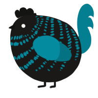 A sable and sea chicken with a bar pattern