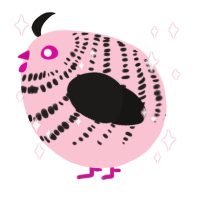 A rose and sable chicken with a bar pattern