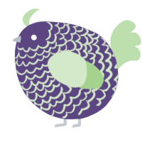 A overcast and gluppy chicken with a lace pattern