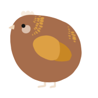 A brown and orange chicken with a neck-band pattern