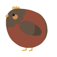 A russet and bark chicken with a head pattern