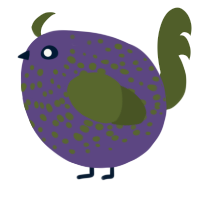 A overcast and olive chicken with a speckle pattern