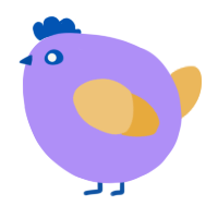 A lilac and honey chicken