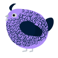 A lilac and tumblr chicken with a double-lace pattern