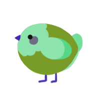 A chartreuse and spring chicken with a head pattern