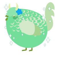 A spring and gluppy chicken with a half-lace pattern