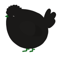 A sable chicken