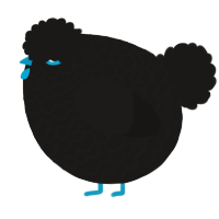A sable chicken with a lace pattern