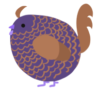 A overcast and brown chicken with a lace pattern