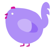 A lilac chicken