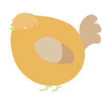 A honey and beige chicken