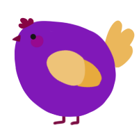 A violet and honey chicken