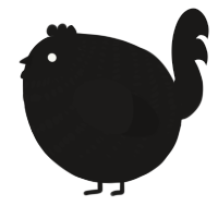 A sable chicken with a bar pattern