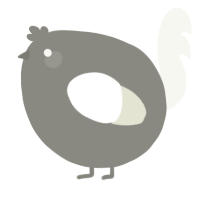 A ash and white chicken