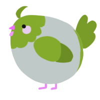 A silver and chartreuse chicken with a head pattern